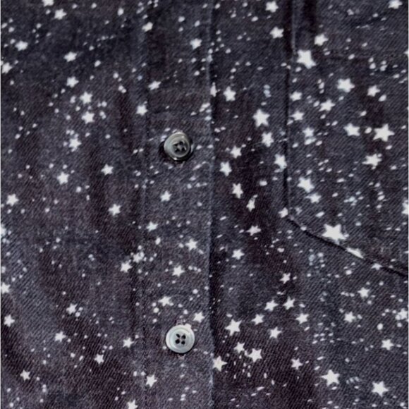 Madewell Oversized Ex-Boyfriend Shirt in Star Print-Galaxy Star True Black-Small - Picture 3 of 6